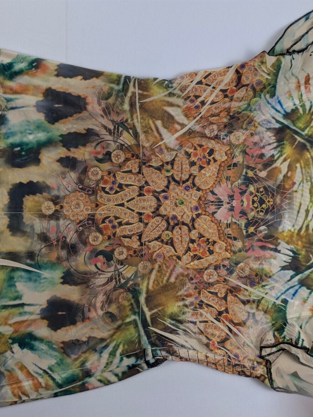 Unity World Wear Patterned Short Sleeve Dress Size Large - Picture 9 of 9
